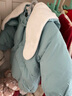 巴拉巴拉嬰兒羽絨服男童冬裝女童短款外套潮保暖甜美時(shí)尚 粉綠-云朵圍脖-40313 73cm 曬單實(shí)拍圖