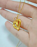 中國黃金（CHINA GOLD）黃金蛇相印項鏈女款足金生肖愛(ài)心蛇吊墜本命年生日新年禮物送女友 蛇相印吊墜【配S925鏈】約1.3-1.5g 曬單實(shí)拍圖