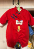 乖奇熊寶寶夾棉保暖連體哈衣秋冬衣服嬰幼兒童紅色過(guò)年喜慶拜新年服冬季 曬單實(shí)拍圖
