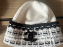 香奈兒（Chanel）女士帽子標(biāo)志logo經(jīng)典黑色雙C羊絨絨線帽白色冷帽 白色 均碼 曬單實(shí)拍圖