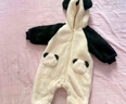 papa爬爬秋冬季男女寶寶動(dòng)物爬服連體衣加厚抱抱絨保暖嬰兒哈衣 熊貓寶寶 80cm 曬單實(shí)拍圖