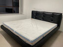 喜臨門(mén)懸浮床主臥真皮大雙人床現代簡(jiǎn)約實(shí)木排骨架床仙女[床架] 流光白+白騎士喜禮床墊 1.8*2米 曬單實(shí)拍圖