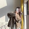 卡悠萊卡悠萊小個(gè)子獺兔毛皮草外套女新款皮毛一體毛毛冬季毛絨皮草 灰色 S寬松版胸圍106建議體重90120 均碼 曬單實(shí)拍圖