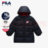 FILA斐樂童裝兒童羽絨服男童女童冬季新款保暖寶寶中長(zhǎng)款外套 傳奇藍(lán)-NV 160 曬單實(shí)拍圖