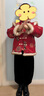 G.DUCKKIDS童裝漢服兒童拜年服冬季新款男女童夾棉加厚中國(guó)風(fēng)唐裝套裝旗袍裙 團(tuán)圓熊貓-套裝 130 尺碼7~8歲【120-130cm】 曬單實(shí)拍圖