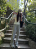 DXOT韓系灰色闊腿褲女春秋2025新款窄版直筒寬松顯瘦休閑褲運(yùn)動衛(wèi)褲女 淺灰色 M 建議 96-105斤 曬單實拍圖