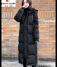 皮爾卡丹（pierre cardin）長(zhǎng)款過(guò)膝韓版寬松黑色羽絨棉服女秋冬季新款加厚保暖顯瘦外套 黑色 M 95-115斤 曬單實(shí)拍圖