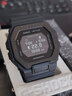 CASIO卡西歐40周年限定 GSHOCK計步潮汐藍牙小方塊學(xué)生手表男 GBX-100 GBX-100NS-1黑殼黑鋼圈 曬單實拍圖