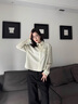 哈吉斯（HAZZYS）女裝 春季商務(wù)女襯衣上班通勤【PHIZ系列】條紋長袖襯衫 黃綠色YL M (160/84A 38) 曬單實拍圖