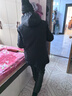 卡尼提貂皮內膽男式大衣真貂皮毛一體中長(cháng)款連帽派克服獺兔袖中年爸爸款 黑色 XL 曬單實(shí)拍圖
