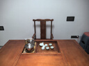 明瑯實(shí)木茶桌椅組合辦公室茶臺(tái)榆木茶幾中式功夫茶具燒水壺一體茶桌椅 1.5桌1豪華椅4半月椅 曬單實(shí)拍圖