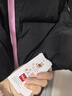精典泰迪兒童羽絨服中長款女童連帽加厚外套中大童冬季衣服 TD活力拼接黑色 150 125g 曬單實拍圖