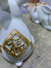 竹暄陶瓷生肖兔擺件招財(cái)玉兔客廳桌面工藝品小兔子兔年吉祥物禮品送禮 財(cái)兔+ 福兔一對(duì)（青瓷） 曬單實(shí)拍圖
