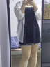 DAVEY MODE2025新款無(wú)袖吊帶連衣裙女中長(cháng)款夏季抹胸顯瘦碎花小清新小香風(fēng) 純黑色 M :80-95斤 曬單實(shí)拍圖