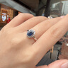 廷亮 斯里蘭卡天然皇家藍藍寶石戒指1克拉18k金鑲鉆石彩寶戒指 定制手寸留言 曬單實(shí)拍圖