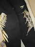 BOY LONDON長(cháng)褲燙金翅膀印花潮牌痞帥炸街束腳褲N15070 黑色 M 曬單實(shí)拍圖