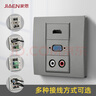 家恩暗裝多媒體投影機(jī)HDMI高清插座VGA面板音頻蓮花電腦顯示器連接 HDMI直插+VGA直插+音頻免焊白 曬單實(shí)拍圖