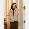 緋垚韓版牛角扣棉服2024新款冬季女小個子休閑寬松加厚保暖面包服外套 卡其色 M 曬單實拍圖