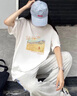 La Chapelle Sport拉夏貝爾純棉t恤女裝上衣夏季時尚顯瘦短袖女休閑簡約寬松打底衫 白色(守望麥田) M /165(推薦100-115斤) 曬單實拍圖