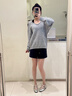 達(dá)芙妮銀色瑪麗珍鞋女2025春季新款軟底涼鞋子不累腳通勤單鞋芭蕾小皮鞋 銀色 36 曬單實(shí)拍圖