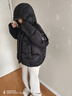 鴨鴨YAYA羽絨服女上衣短款25年冬季新款經(jīng)典時(shí)尚洋氣休閑百搭外套簡(jiǎn)約 黑色 M  100-120斤 曬單實(shí)拍圖