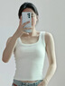 浪莎高彈力遮副乳黑色女士吊帶春夏季粗螺紋顯瘦遮肉內(nèi)搭打底白色背心 ·【1件白色】·高彈力螺紋 2XL （140-160斤可穿） 曬單實(shí)拍圖