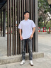 BORNCHAMPS/天生冠軍  T恤男夏季新款寬松短袖女休閑運(yùn)動(dòng)情侶印花圓領(lǐng)上衣 白色 XL 曬單實(shí)拍圖