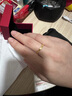 中國黃金（CHINA GOLD）黃金戒指女款足金櫻花碎碎冰戒指七夕情人節(jié)生日禮物送女友老婆 櫻花碎碎冰戒指 圈號14 1g 曬單實拍圖
