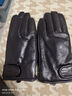 金利來(lái)男士冬季手套韓版潮防寒冬天保暖騎行開(kāi)車(chē)觸屏羊皮手套 黑 L  曬單實(shí)拍圖