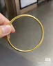 T&U越南沙金手鐲女古法黃金鐲子6mm仿真南非錫金實(shí)心999久不掉色素圈 5mm傳承手鐲內(nèi)徑58毫米 曬單實(shí)拍圖