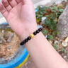 古苒印度小葉紫檀黃金轉(zhuǎn)運珠手鏈男女款本命年足金串珠硬金手串禮物 0.8六字真言(滿金星0.8x21顆+足 曬單實拍圖
