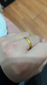 周大生黃金戒指足金光面素圈對(duì)戒 活口可調(diào)節(jié)送女友 情人節(jié)禮物 約3.3g 曬單實(shí)拍圖