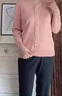 俞兆林媽媽春秋裝新款50-60歲洋氣大碼針織上衣服中年女裝新款毛衣中老 灰藍(lán)上衣 XL (推薦115-130斤) 曬單實(shí)拍圖