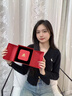 紀(jì)思梵（CHEESEFAN）輕奢珠寶時(shí)尚幸運(yùn)愛心手鐲女首飾七夕情人節(jié)生日禮物女送女友老婆 四葉草手鐲-白【代寫賀卡】 曬單實(shí)拍圖