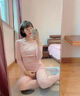 婧麒孕婦保暖內(nèi)衣上衣秋衣秋褲套裝月子服加絨秋冬產(chǎn)后哺乳睡衣女 黑色秋衣 L 曬單實拍圖