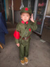 雷姆汀男女童秋季套裝新款兒童紅軍演出服兩件套男女孩八路軍秋裝潮童裝 綠色長(cháng)袖長(cháng)褲帽子書(shū)包腰帶袖章 140 曬單實(shí)拍圖