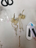 韓萊緹（HANLAITI）飄逸貓眼石蝴蝶發(fā)夾女后腦勺仙氣流蘇吊墜抓夾水鉆小抓夾后腦勺女 貓眼石蝴蝶 A26-304 曬單實(shí)拍圖