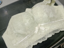 浪莎（LangSha）四排扣舒適內(nèi)衣無鋼圈小胸聚攏收副乳上托防下垂胸罩蕾絲文胸套裝 綠色套裝 38/85AB通杯 曬單實拍圖