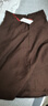皮爾卡丹（pierre cardin）秋冬毛呢半身裙女a(chǎn)字大擺傘裙2025新款高腰顯瘦中長(cháng)呢子百褶裙子 咖啡色(無(wú)腰帶) L建議100-120斤 曬單實(shí)拍圖