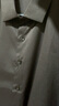 羅蒙（ROMON）男士長(cháng)袖襯衫抗皺免燙職業(yè)正裝商務(wù)高端貢稠白色襯衣男 黑40 曬單實(shí)拍圖