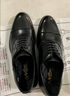 金利來（goldlion）男鞋春夏款商務(wù)正裝鞋三接頭皮鞋男英倫牛津鞋宴會結(jié)婚鞋男士皮鞋 黑色 42 曬單實拍圖