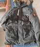 迪卡儂羽絨服男款外套女長款運動棉羽大衣秋冬棉服卡其色S-4691278 曬單實拍圖