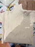 金菊【加厚綿羊毛100%】高領絞花秋冬新款經(jīng)典毛衣女式羊毛衫 米色 L  曬單實拍圖