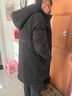 羅蒙（ROMON）中長款白鴨絨羽絨服冬季男士新款加厚保暖連帽外套防寒時尚男裝 黑色帶毛領(lǐng) XL (180) 建議145-160斤 曬單實拍圖