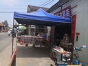 歌途樂(lè)遮陽(yáng)棚頂布 戶外帳篷加厚四方傘布防雨四角遮陽(yáng)篷布折疊防曬頂布 2.5x2.5米【加厚600D-頂布】藍(lán)色 曬單實(shí)拍圖
