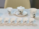 境坊間冰種羊脂玉茶具套裝家用手繪功夫蓋碗茶杯茶壺輕奢高顏值禮盒 【金獎級】幻巖手繪茶具 曬單實拍圖