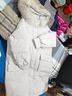 秋水伊人蓬松保暖高領(lǐng)連帽羽絨服冬季新款女裝中長(cháng)款外套 灰白 S 曬單實(shí)拍圖