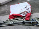 博孚戶外遮陽傘擺攤方形傘庭院休閑太陽傘露臺(tái)大傘室外防曬防雨傘耐用 正傘紅色不帶卡扣底座 4米*2.5米（特厚款6骨） 曬單實(shí)拍圖