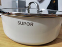 蘇泊爾（SUPOR）火鍋專(zhuān)用鍋鍋具304不銹鋼大容量家用湯鍋燃氣灶電磁爐通用 白色【清湯火鍋】 28cm 曬單實(shí)拍圖