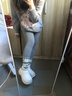 卡拉美拉（Caramella）羊毛襪子女秋冬季加厚保暖羊毛襪 少女可愛(ài)中筒襪5雙裝 綠色松鼠冬日中筒羊毛女襪 5雙 均碼 曬單實(shí)拍圖